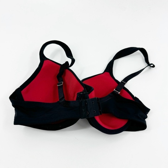 ✅ SOMA Intimates 34C Allura Baroque Bra Black/Red Lace Overlay - Picture 2 of 5